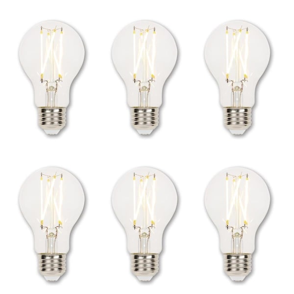 Westinghouse Bulb LED Dimmablemable 9W 120V A19 Filament 2700K Clear E26 Med Base, 6PK 5224020 - main